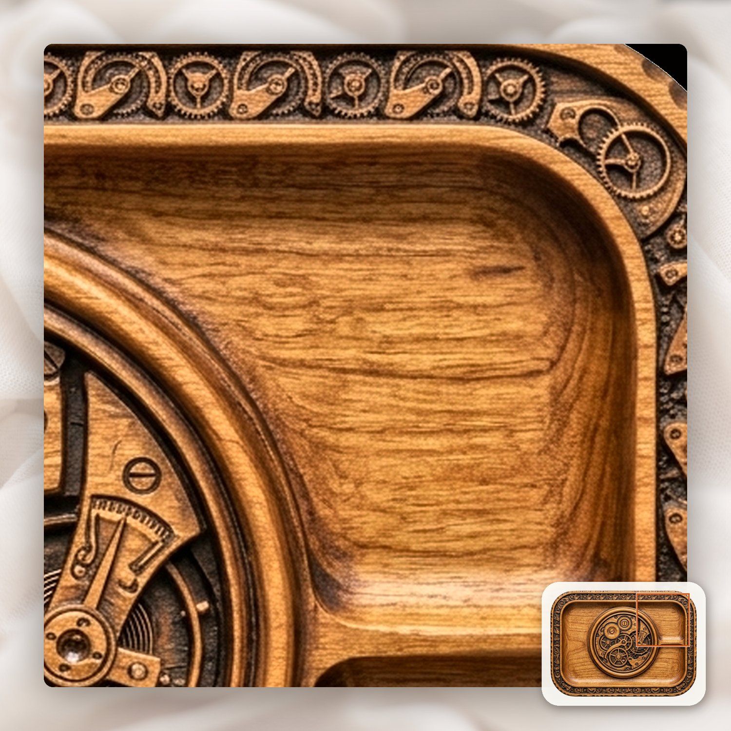 Steampunk Clockwork Gears CNC Relief STL bas-relief STL — view 12
