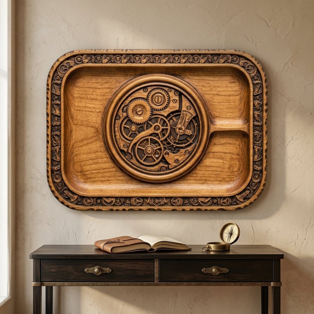 Steampunk Clockwork Gears CNC Relief STL bas-relief STL — view 13