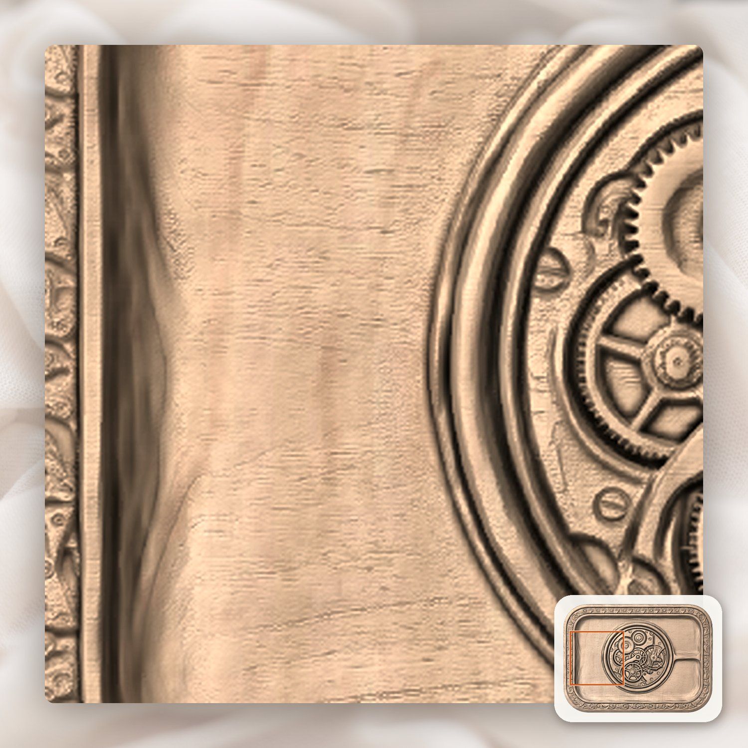 Steampunk Clockwork Gears CNC Relief STL bas-relief STL — view 8