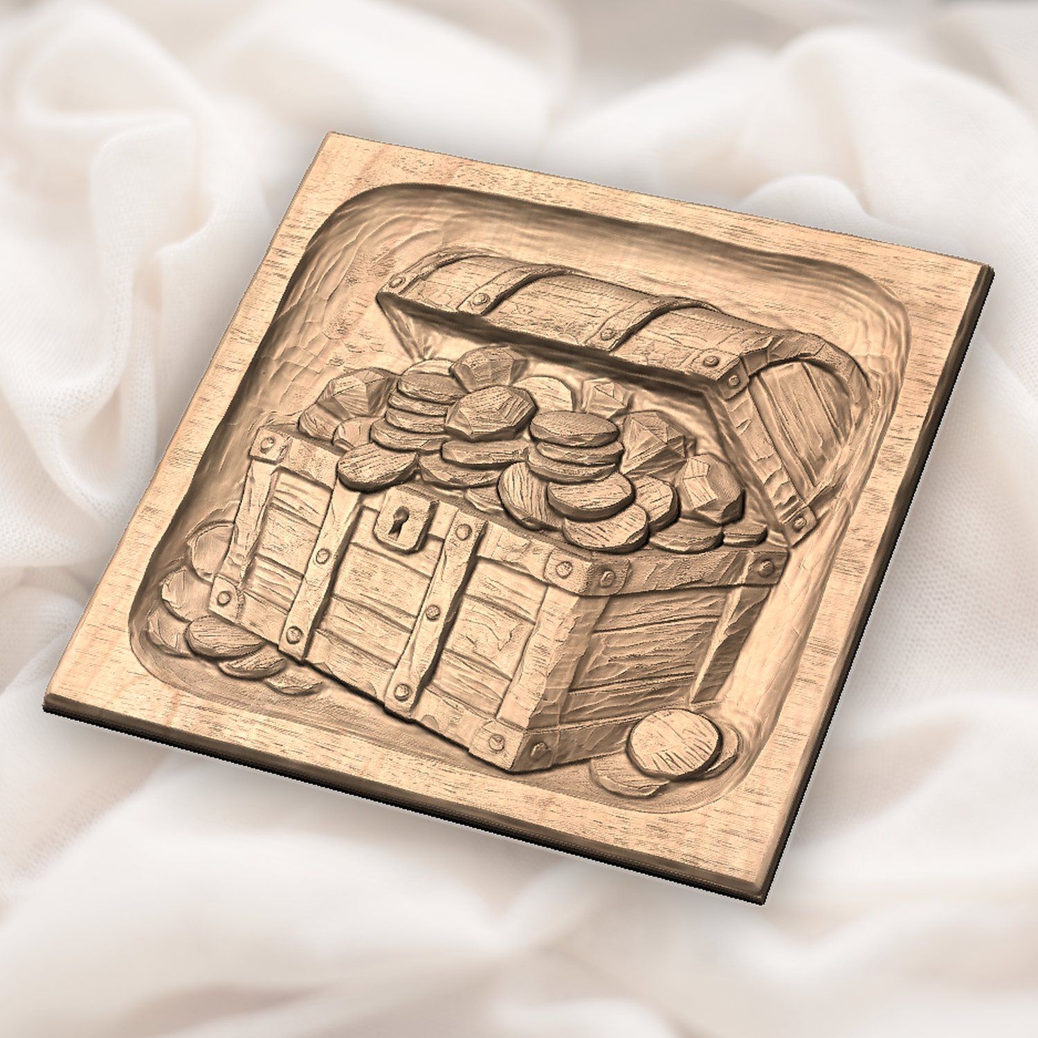 Pirate Sunken Treasure Chest CNC Relief STL bas-relief STL — view 5