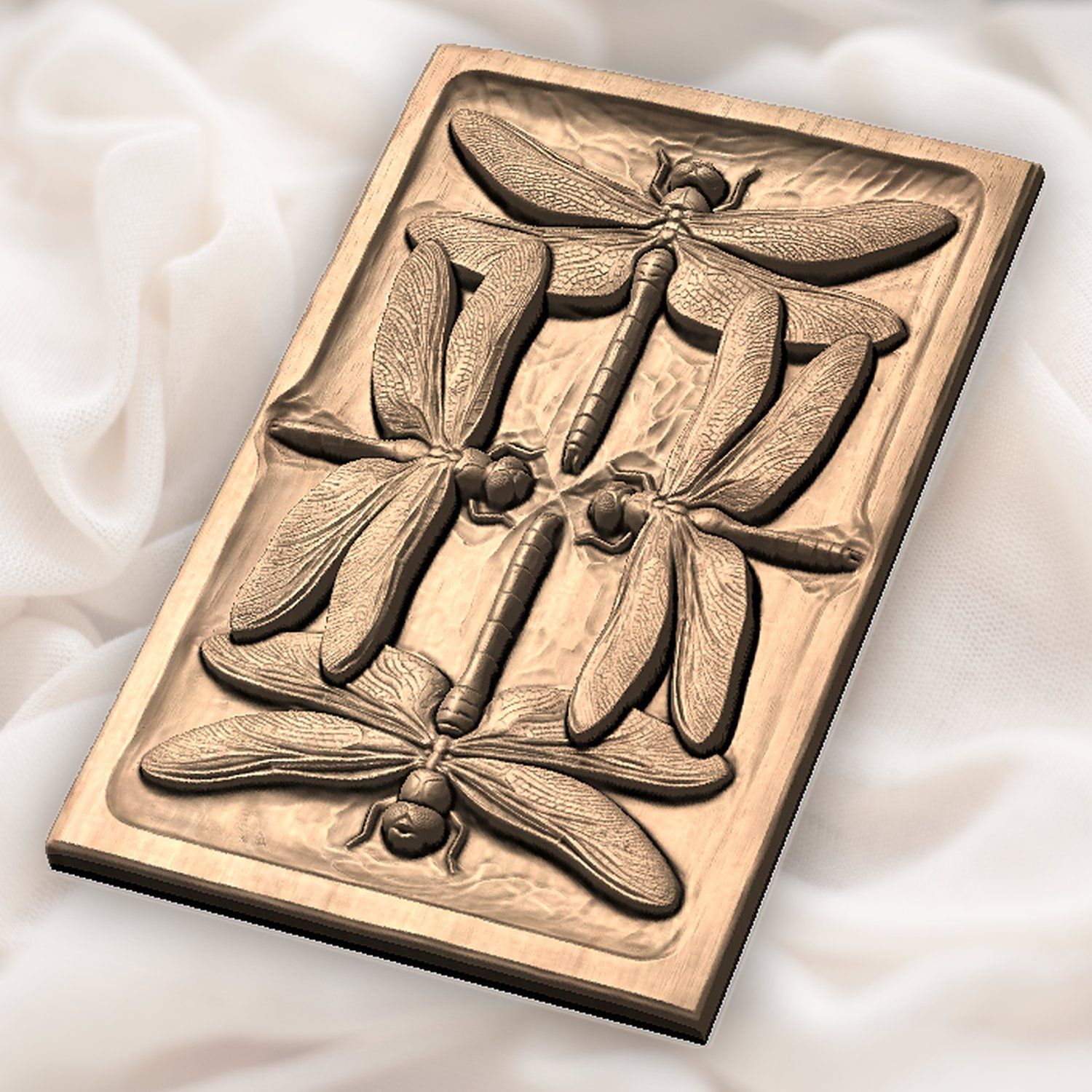 Symmetric Dragonfly Mandala CNC Relief STL bas-relief STL — view 6