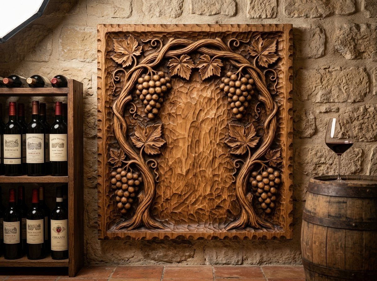 Symmetrical Grape Vine Archway CNC Relief STL bas-relief STL — view 13