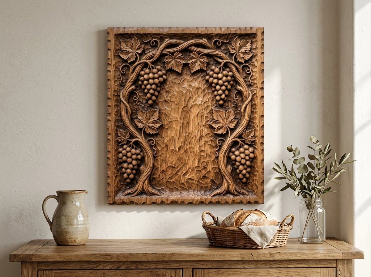 Symmetrical Grape Vine Archway CNC Relief STL bas-relief STL — view 14