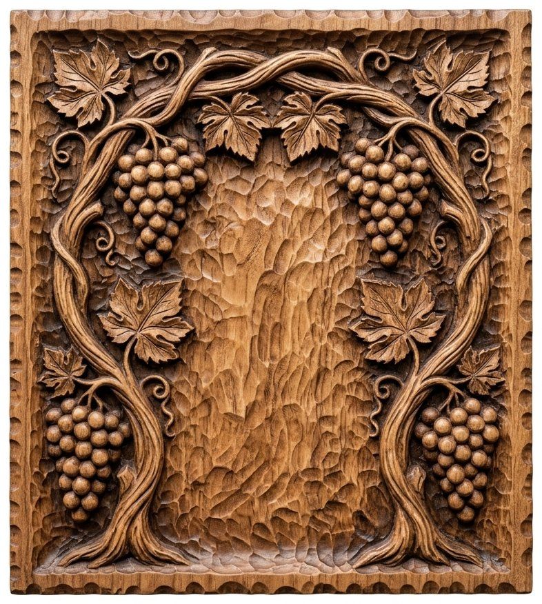 Symmetrical Grape Vine Archway CNC Relief STL bas-relief STL — view 2