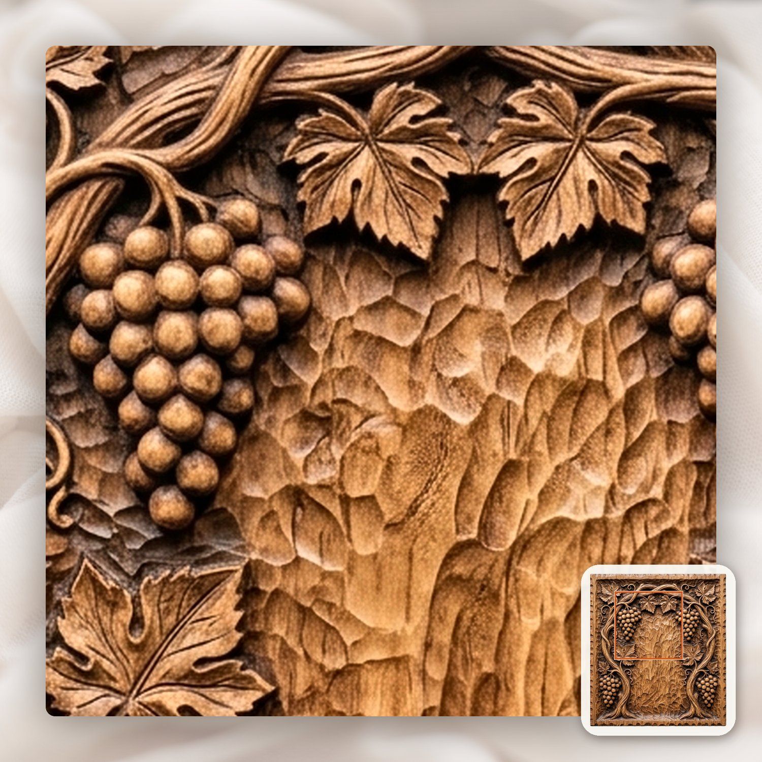 Symmetrical Grape Vine Archway CNC Relief STL bas-relief STL — view 9