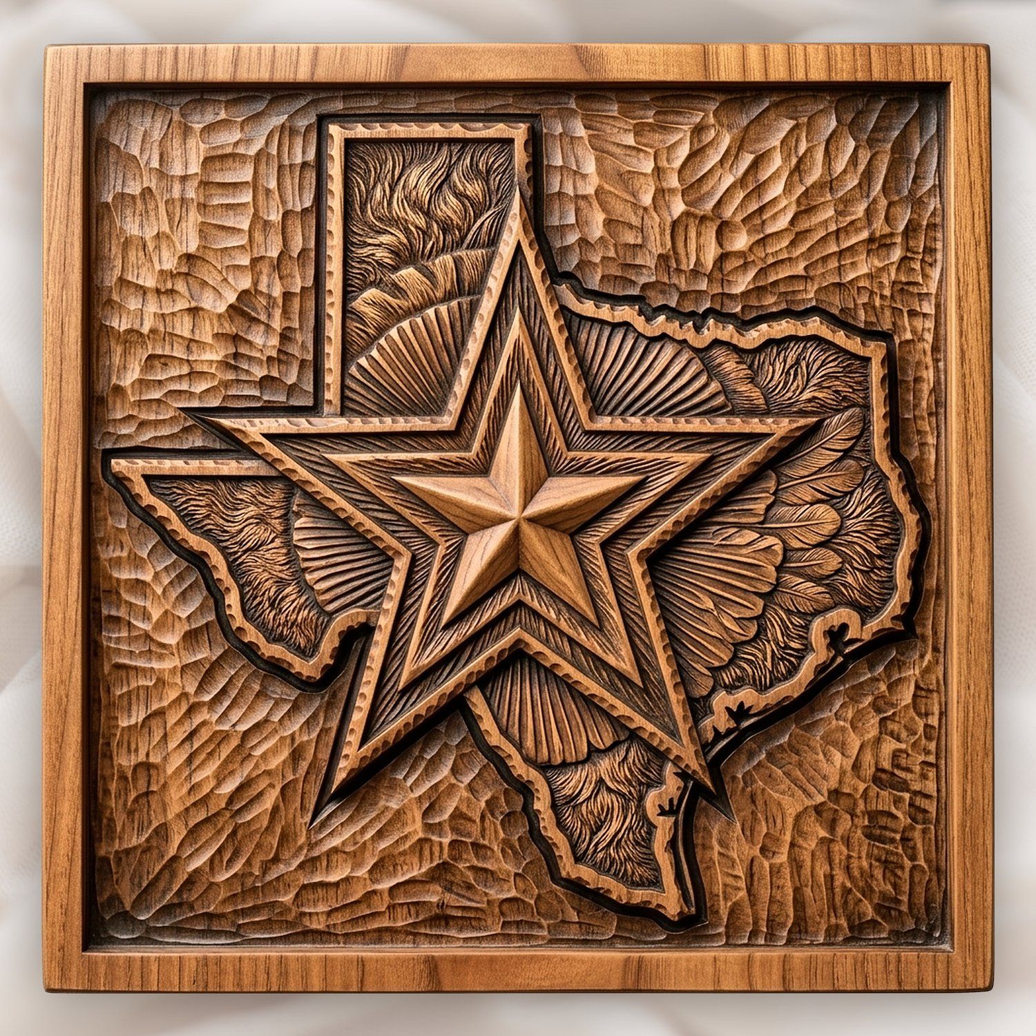 Texas Lone Star Map CNC Relief STL bas-relief STL design