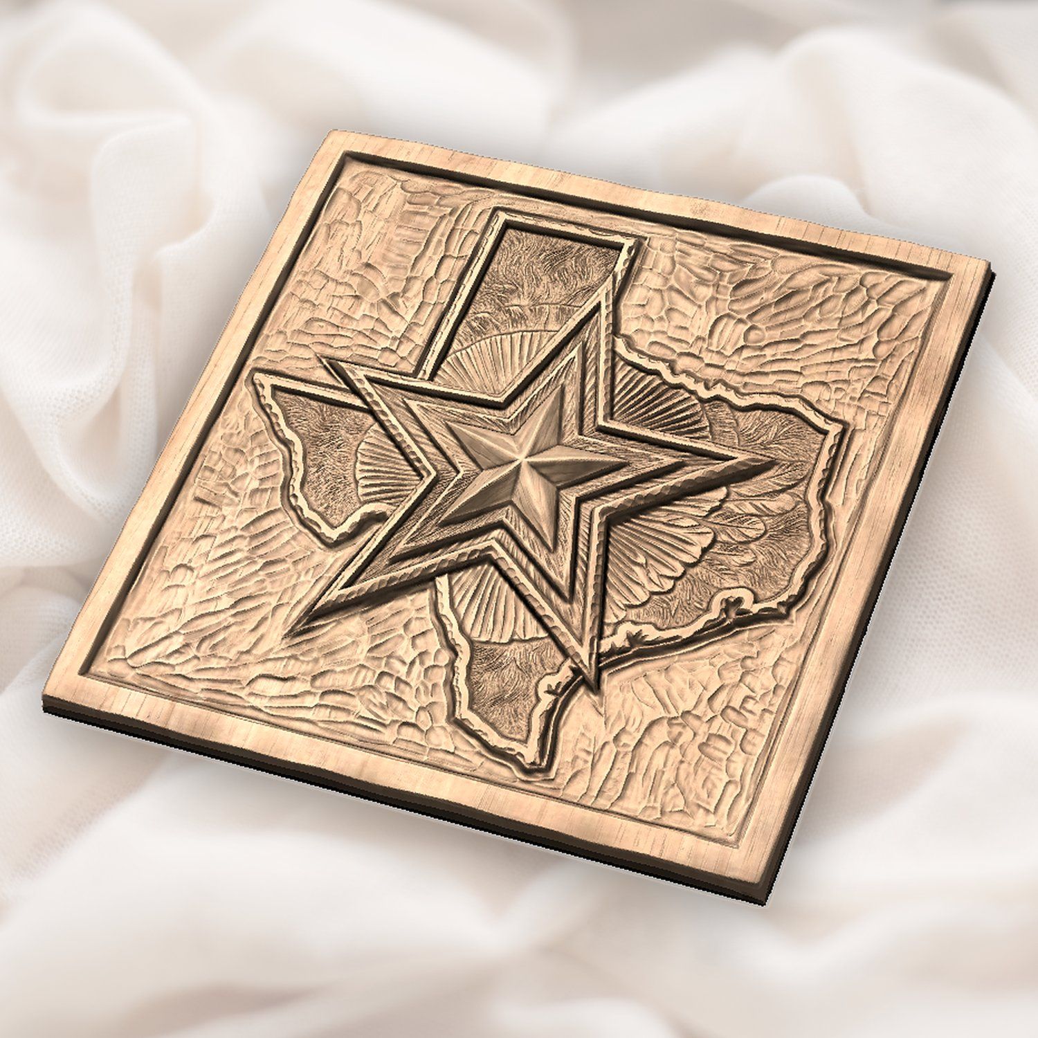Texas Lone Star Map CNC Relief STL bas-relief STL — view 5