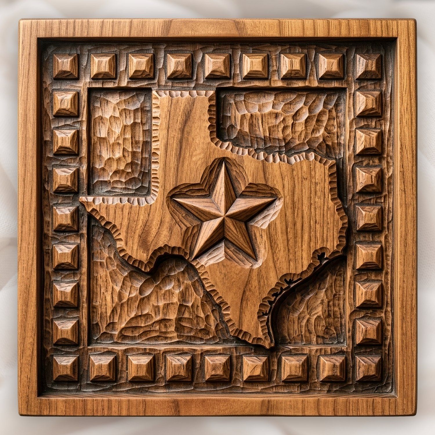 Texas State Lone Star Map CNC Relief STL bas-relief STL design
