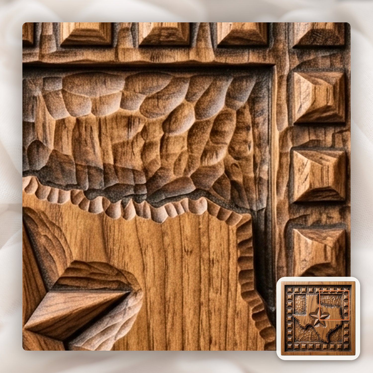 Texas State Lone Star Map CNC Relief STL bas-relief STL — view 13