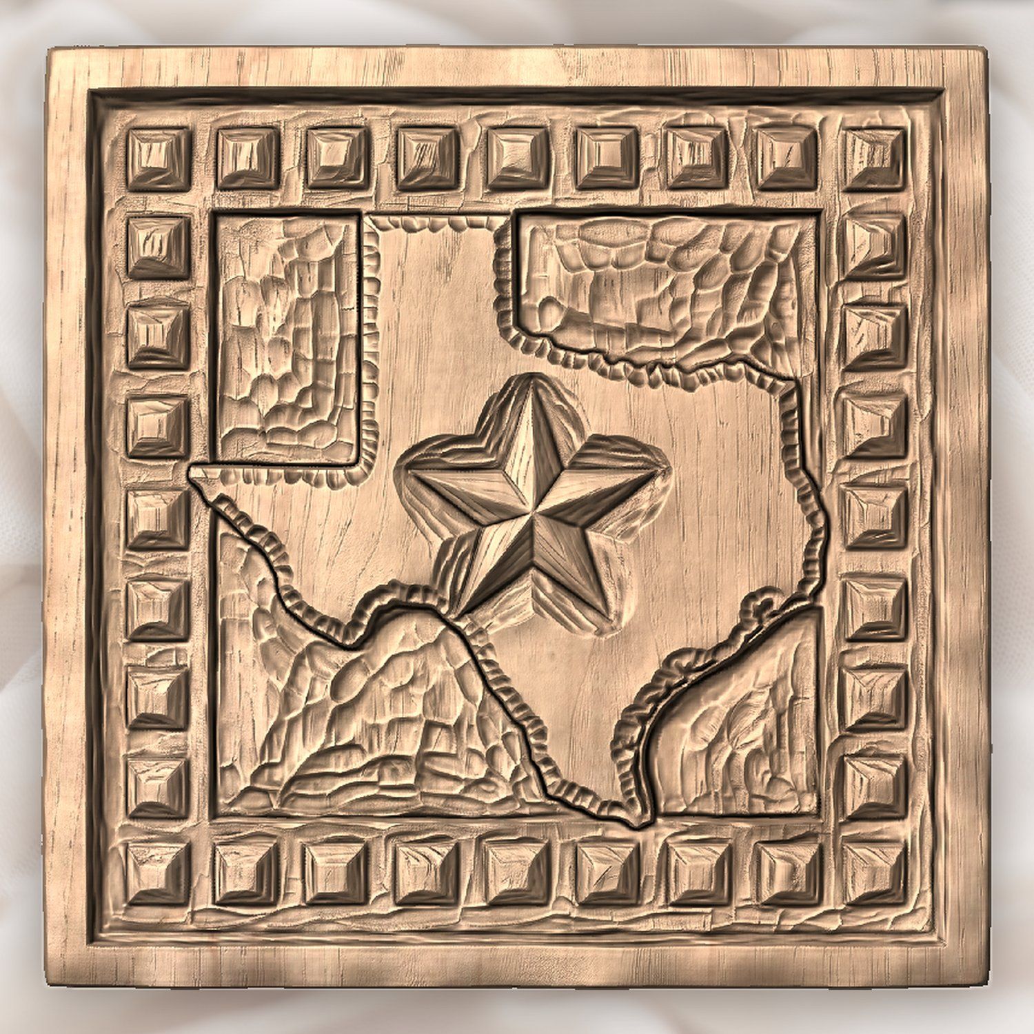 Texas State Lone Star Map CNC Relief STL bas-relief STL — view 5