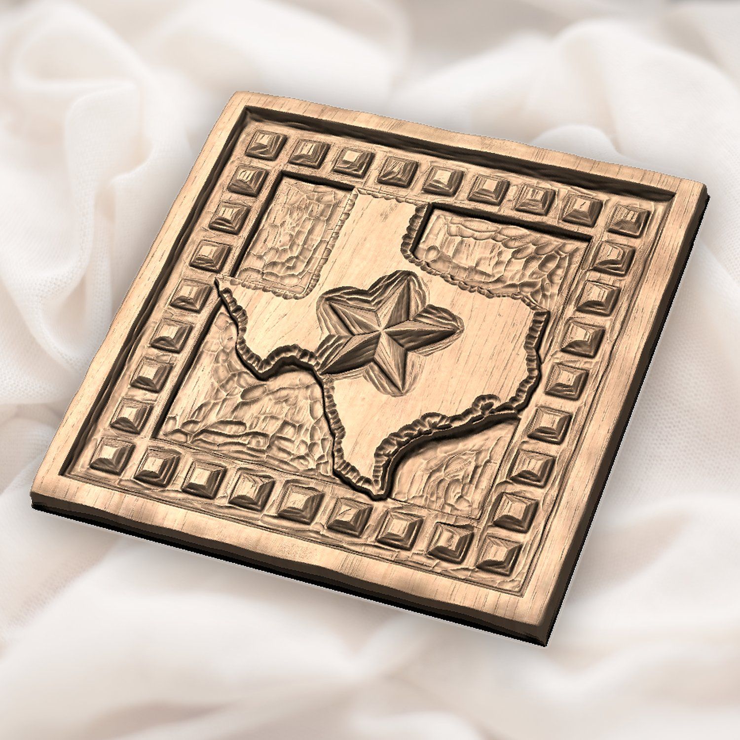 Texas State Lone Star Map CNC Relief STL bas-relief STL — view 6
