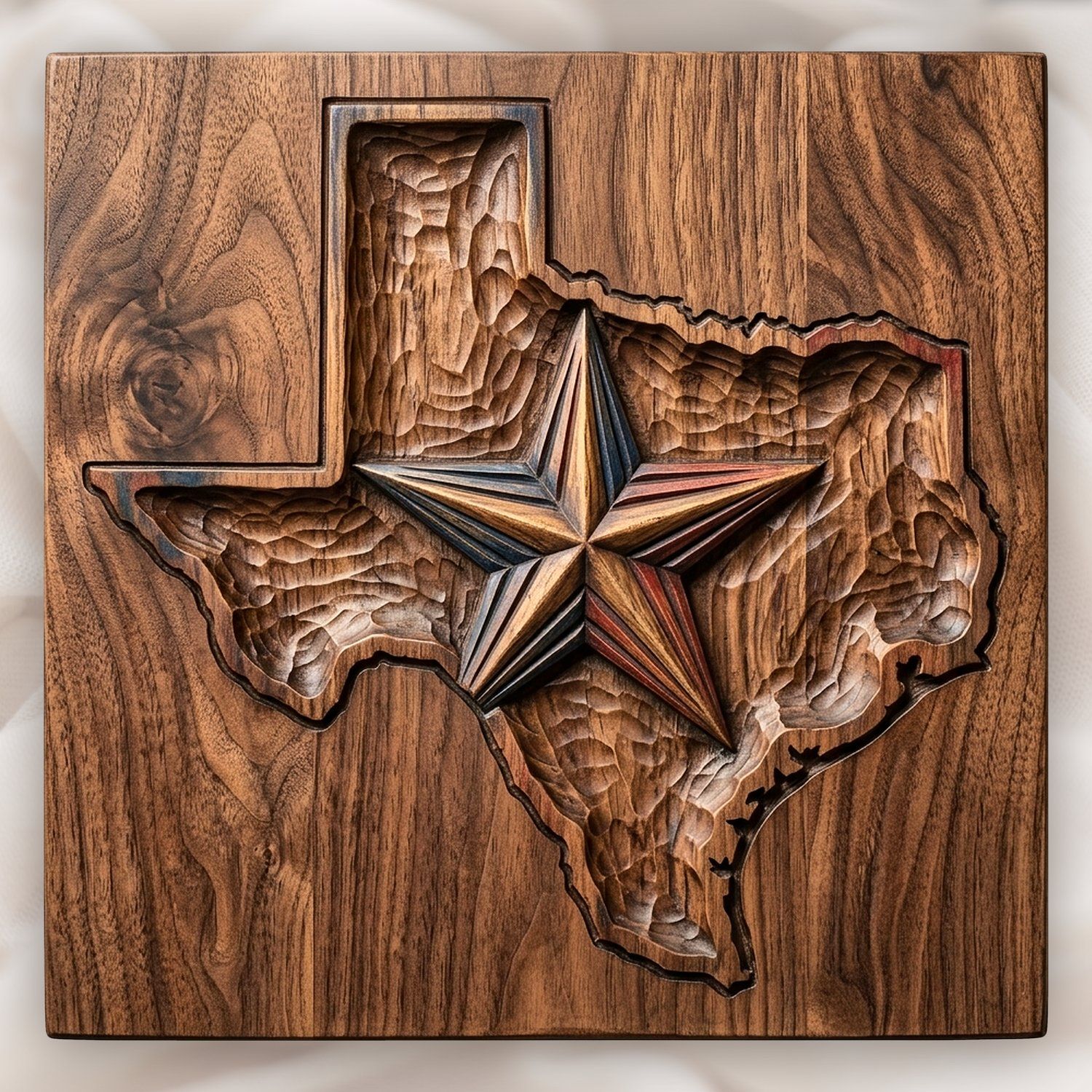 Texas State Map Lone Star CNC Relief STL bas-relief STL design