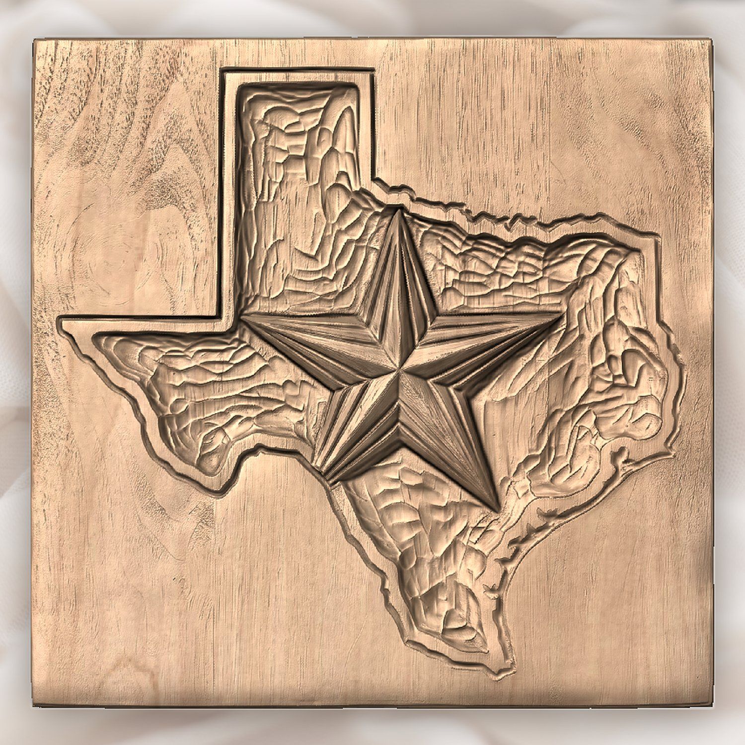 Texas State Map Lone Star CNC Relief STL bas-relief STL — view 4