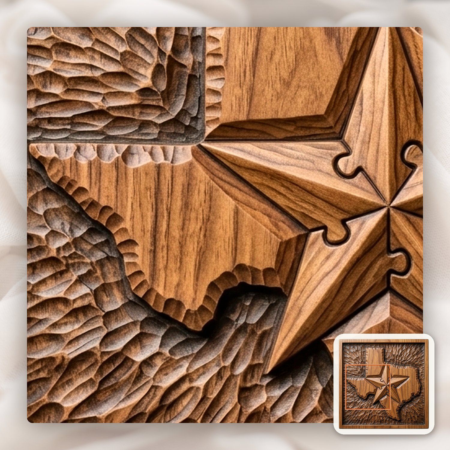 Texas State Map Lone Star CNC Relief STL bas-relief STL — view 12