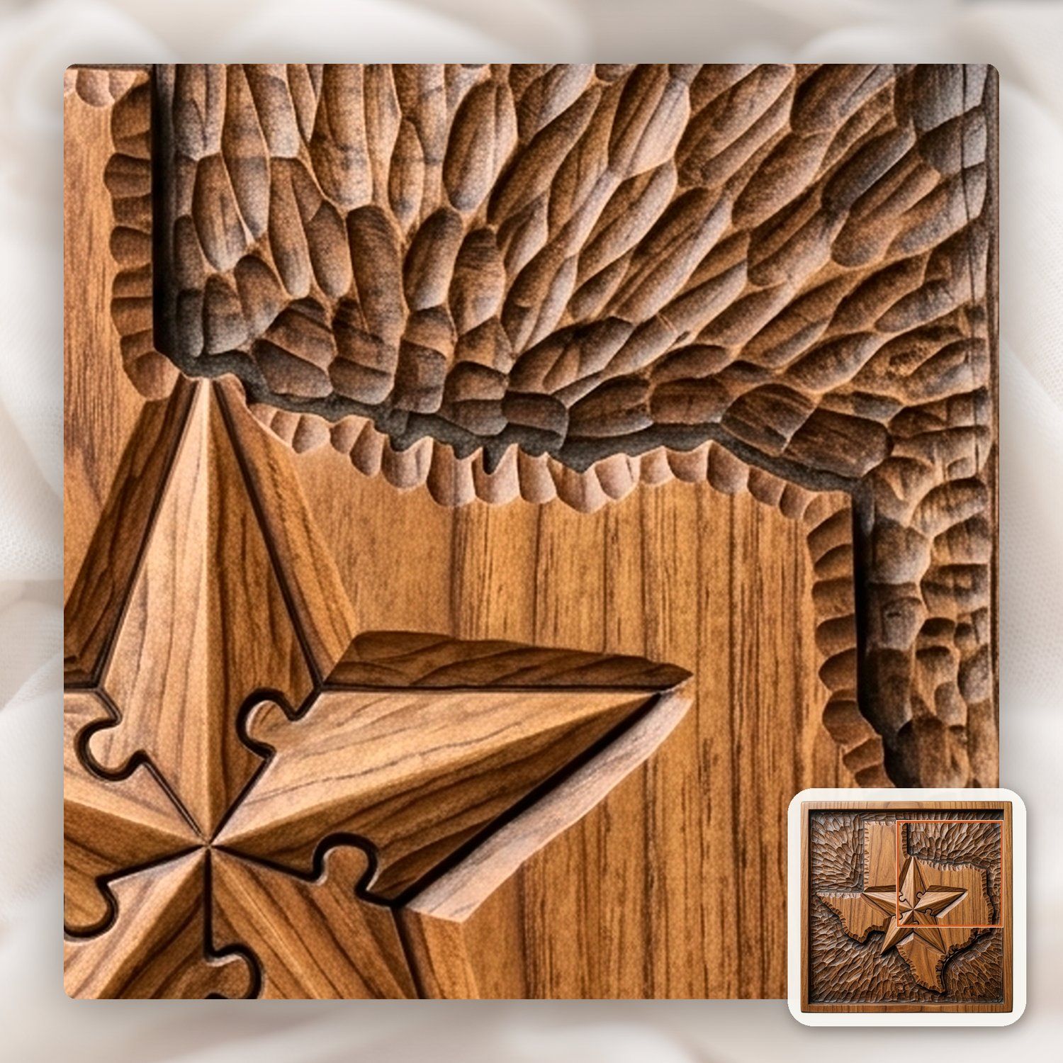 Texas State Map Lone Star CNC Relief STL bas-relief STL — view 13