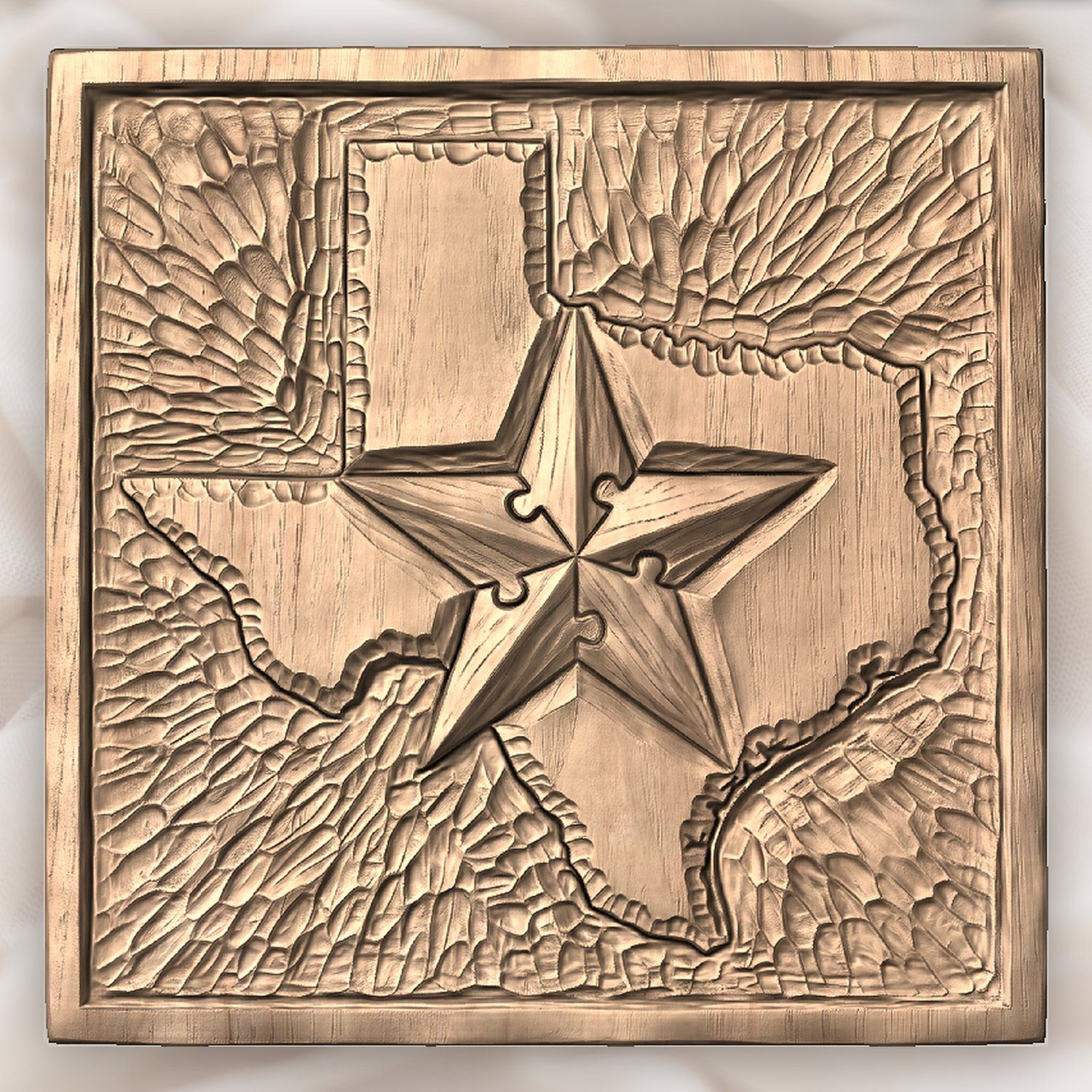 Texas State Map Lone Star CNC Relief STL bas-relief STL — view 5
