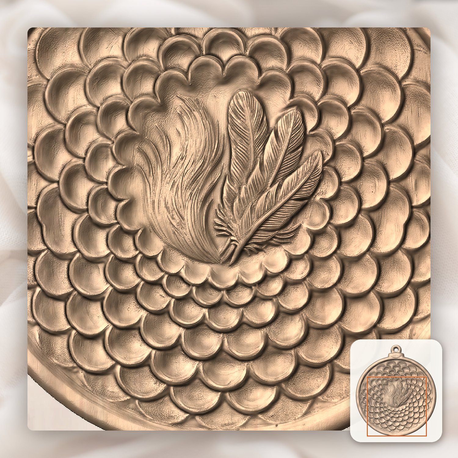 Christmas Ornament CNC Relief STL bas-relief STL — view 8