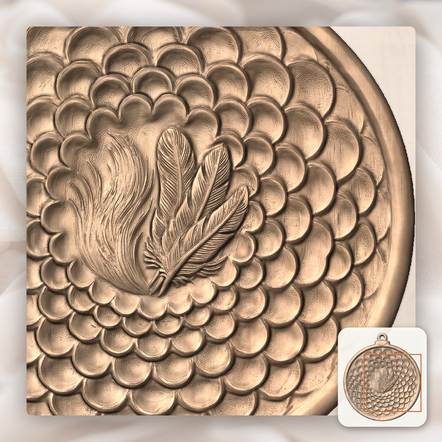 Christmas Ornament CNC Relief STL bas-relief STL — view 9