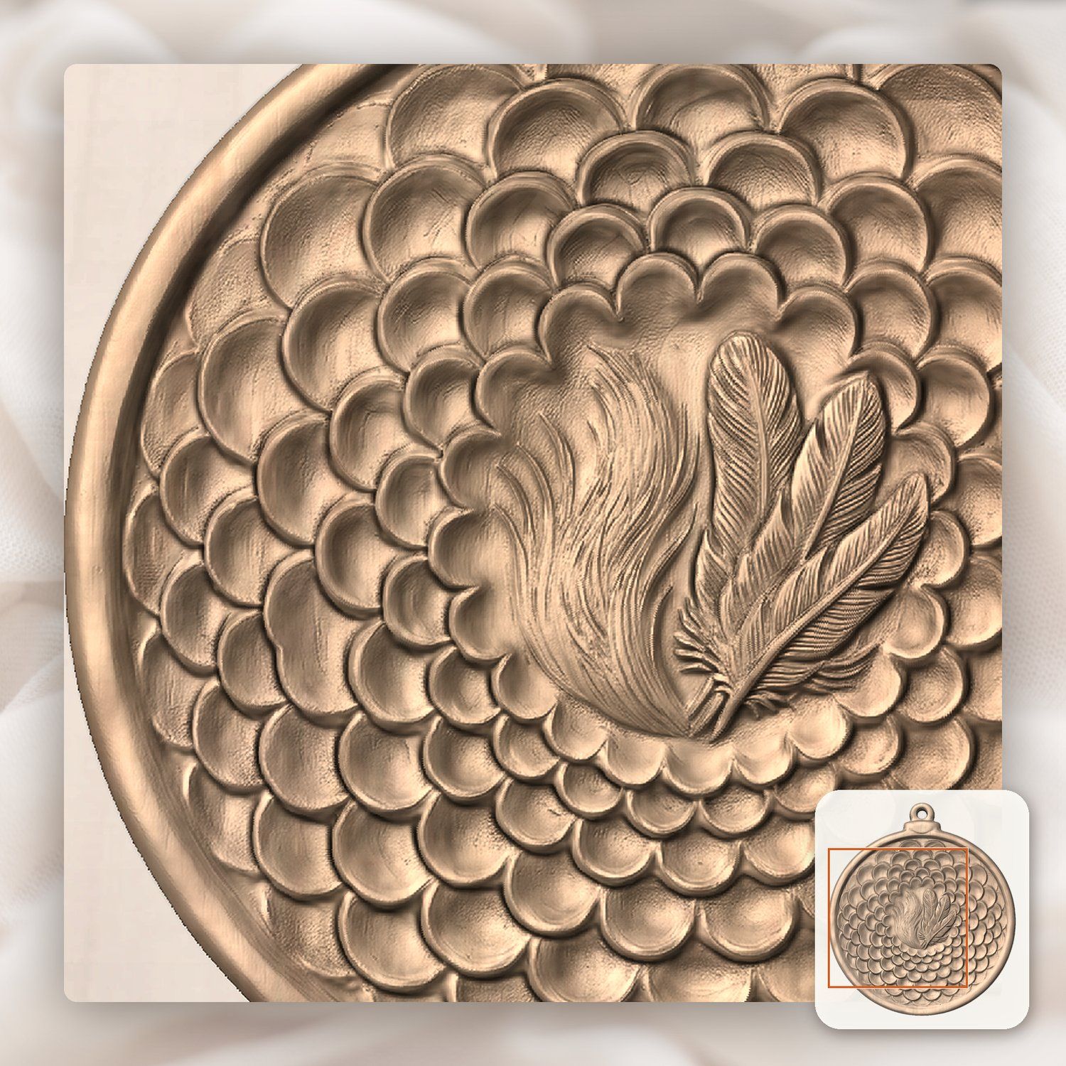 Christmas Ornament CNC Relief STL bas-relief STL — view 10