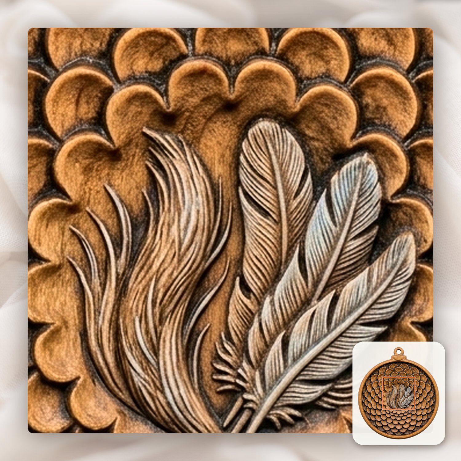 Christmas Ornament CNC Relief STL bas-relief STL — view 11