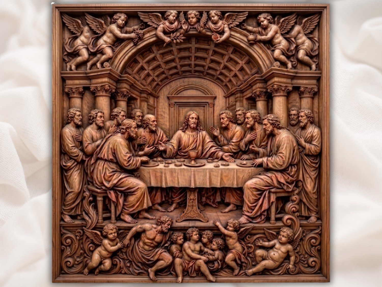 The Last Supper Jesus Apostles CNC Relief STL bas-relief STL — view 4