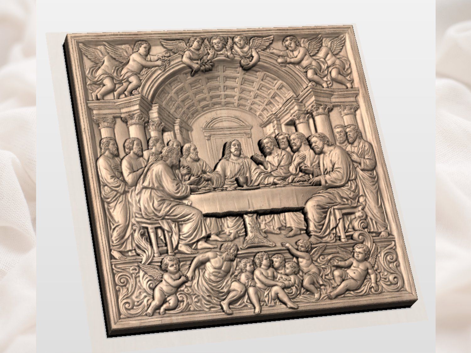 The Last Supper Jesus Apostles CNC Relief STL bas-relief STL — view 5