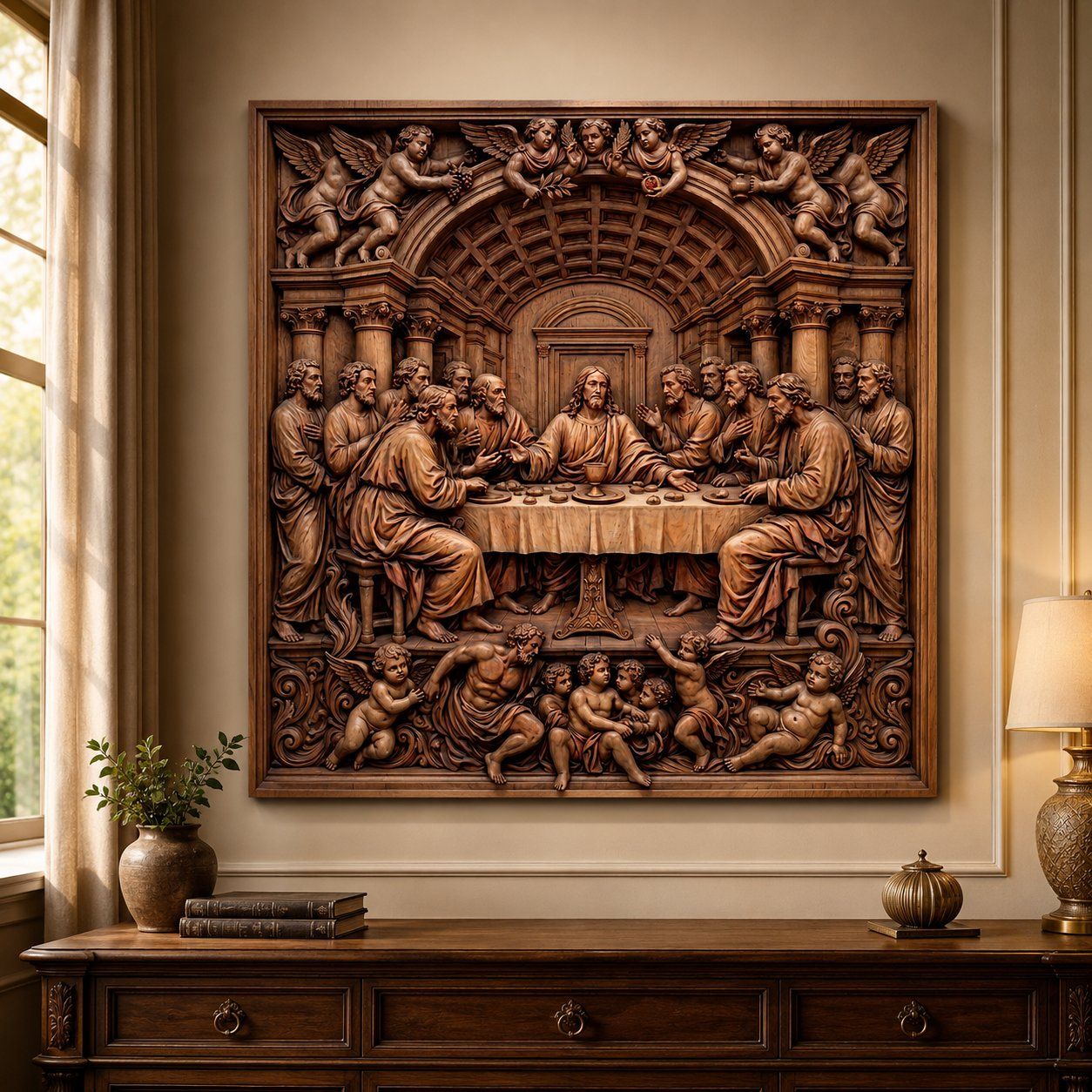 The Last Supper Jesus Apostles CNC Relief STL bas-relief STL — view 7