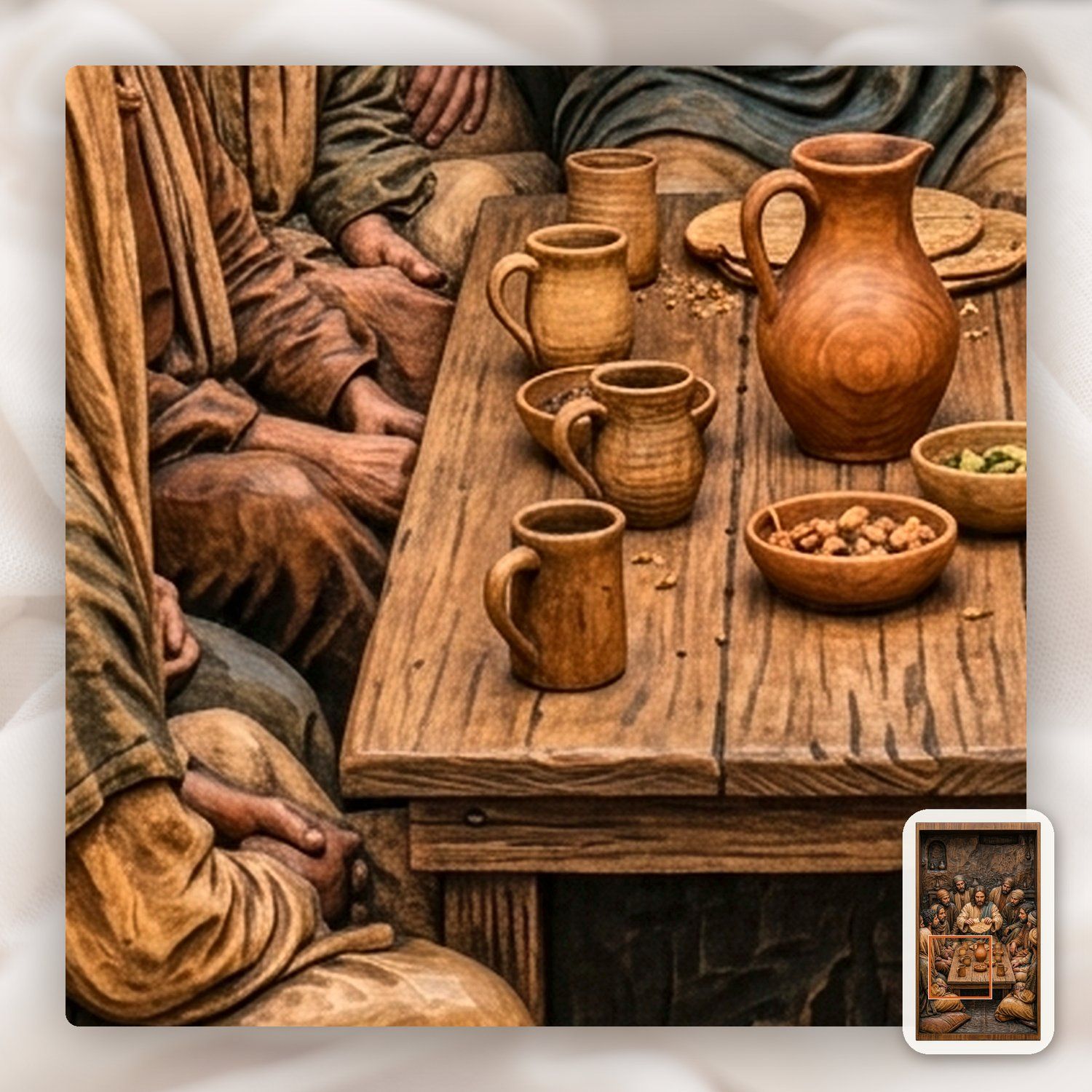 The Last Supper Jesus Apostles CNC Relief STL bas-relief STL — view 10