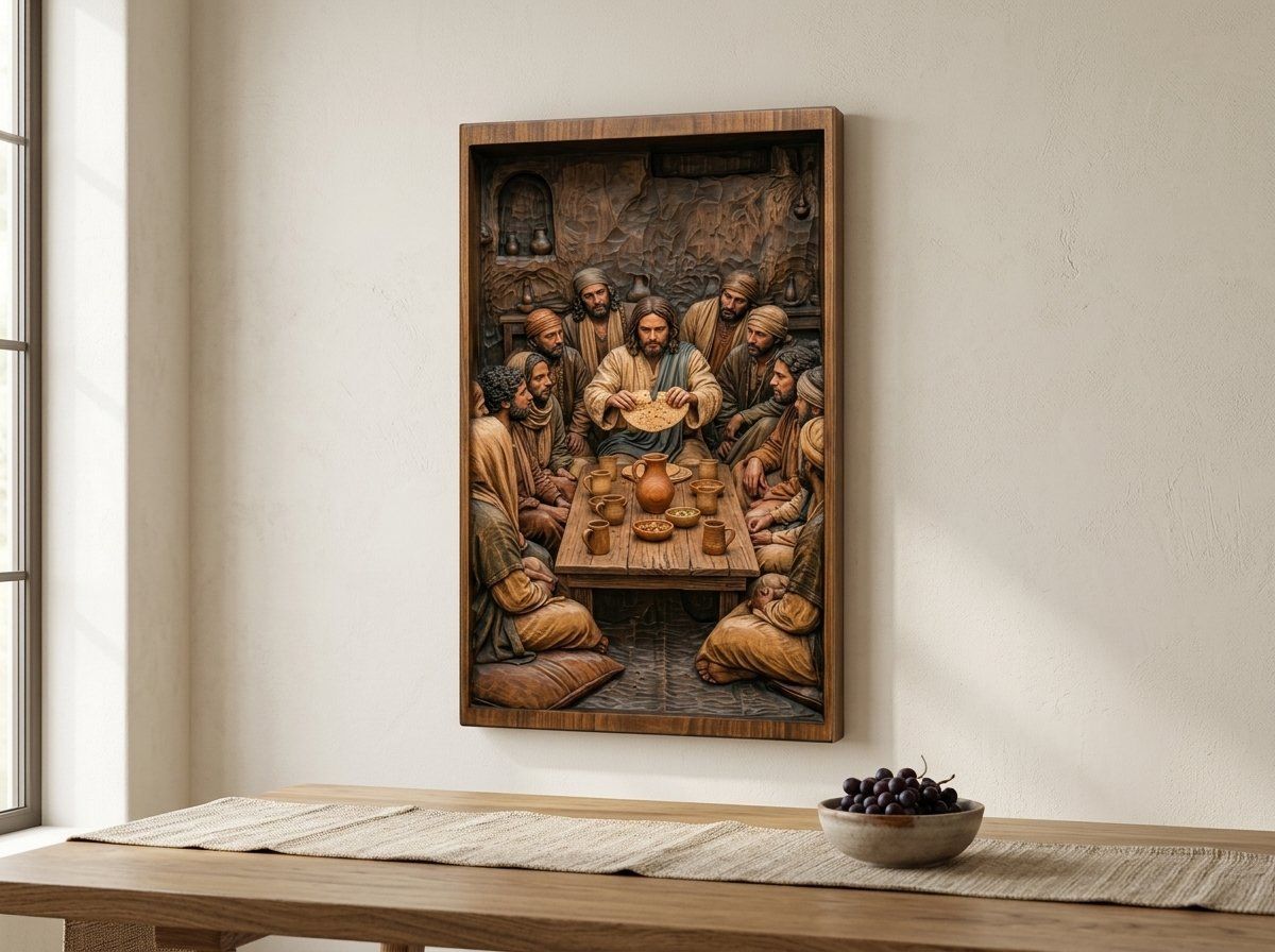 The Last Supper Jesus Apostles CNC Relief STL bas-relief STL — view 14