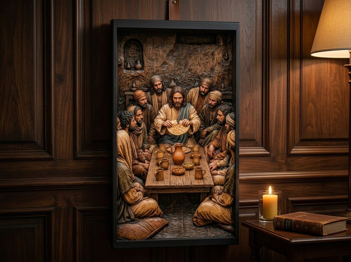 The Last Supper Jesus Apostles CNC Relief STL bas-relief STL — view 15