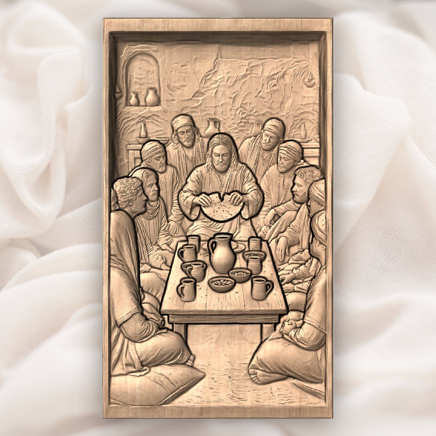 The Last Supper Jesus Apostles CNC Relief STL bas-relief STL — view 3