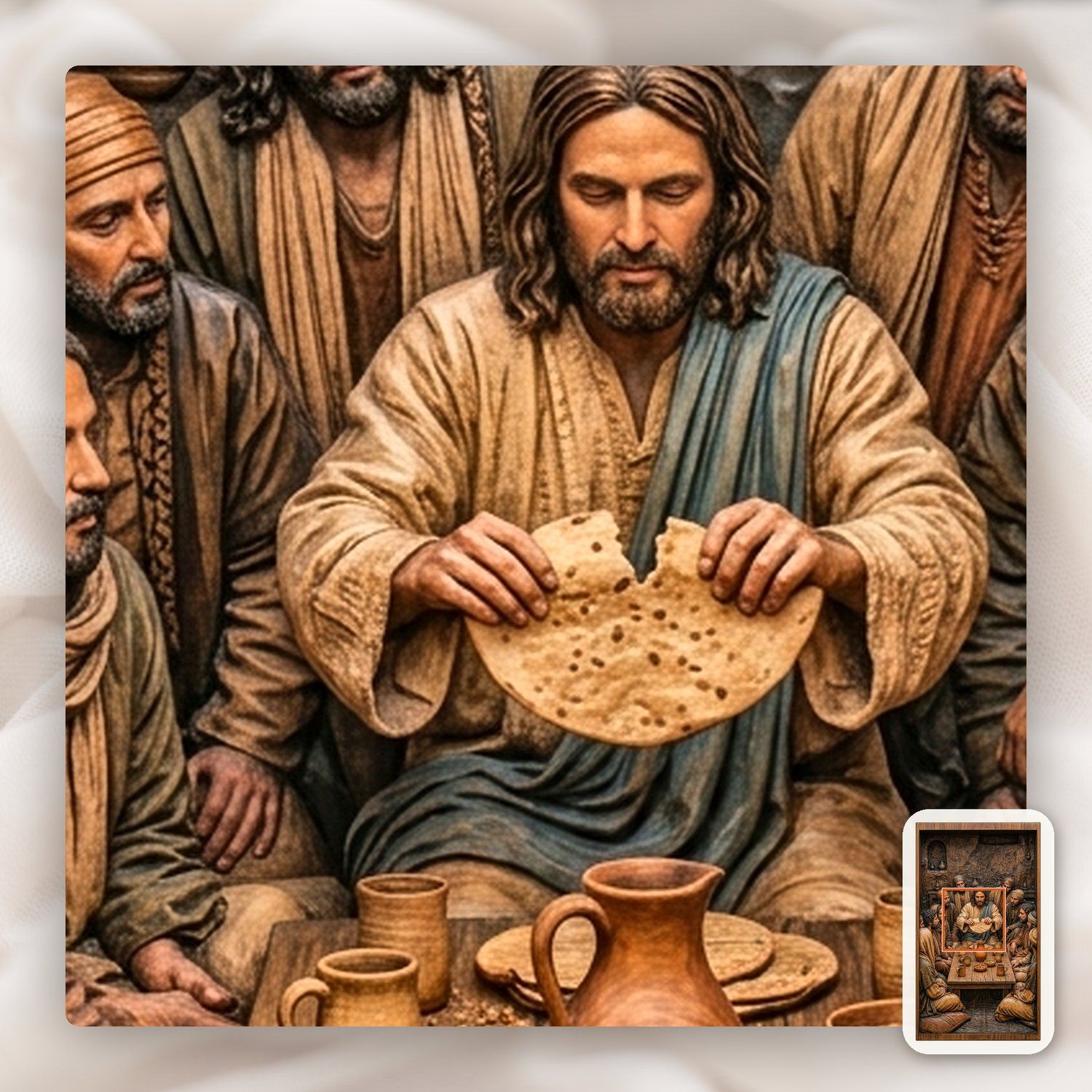The Last Supper Jesus Apostles CNC Relief STL bas-relief STL — view 9