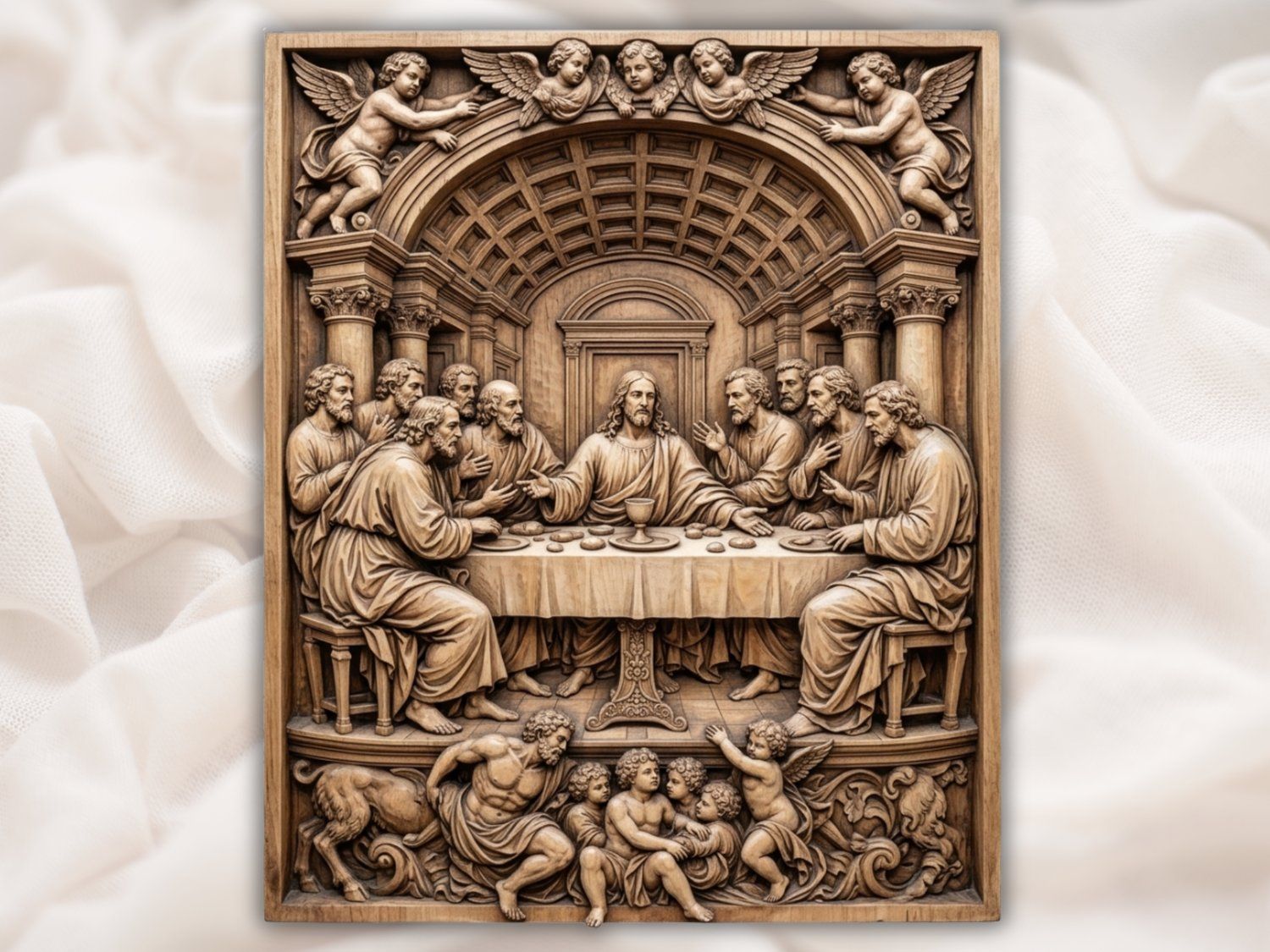 The Last Supper Sacred Christian Wall Art CNC Relief STL bas-relief STL — view 2