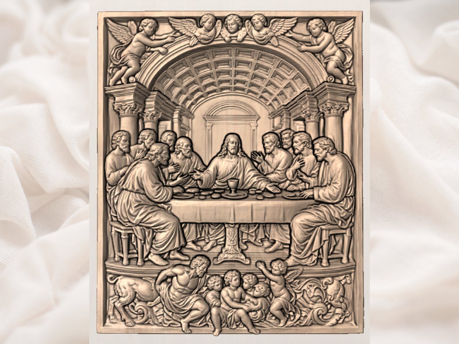 The Last Supper Sacred Christian Wall Art CNC Relief STL bas-relief STL — view 3