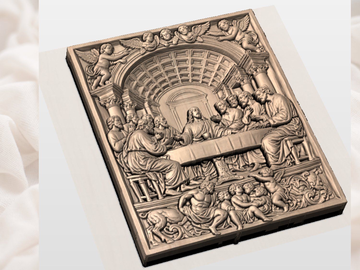 The Last Supper Sacred Christian Wall Art CNC Relief STL bas-relief STL — view 4