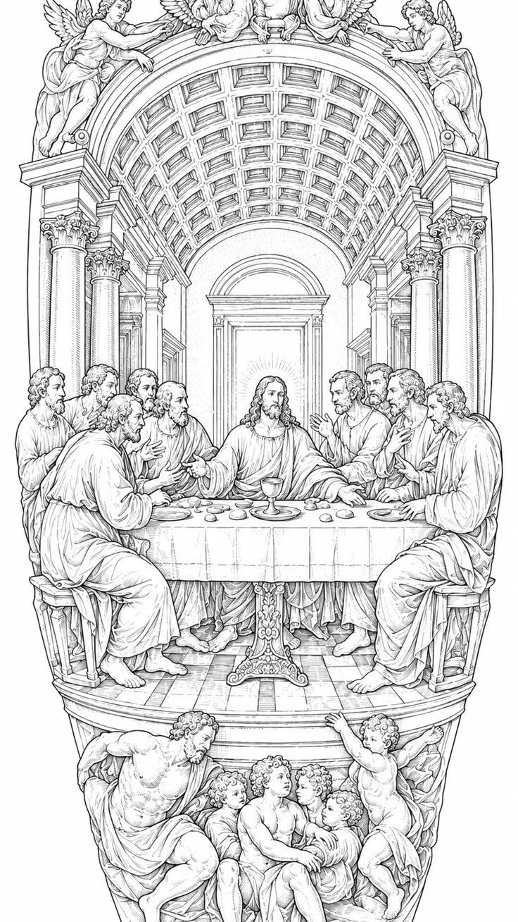 The Last Supper Sacred Christian Wall Art CNC Relief STL bas-relief STL — view 5