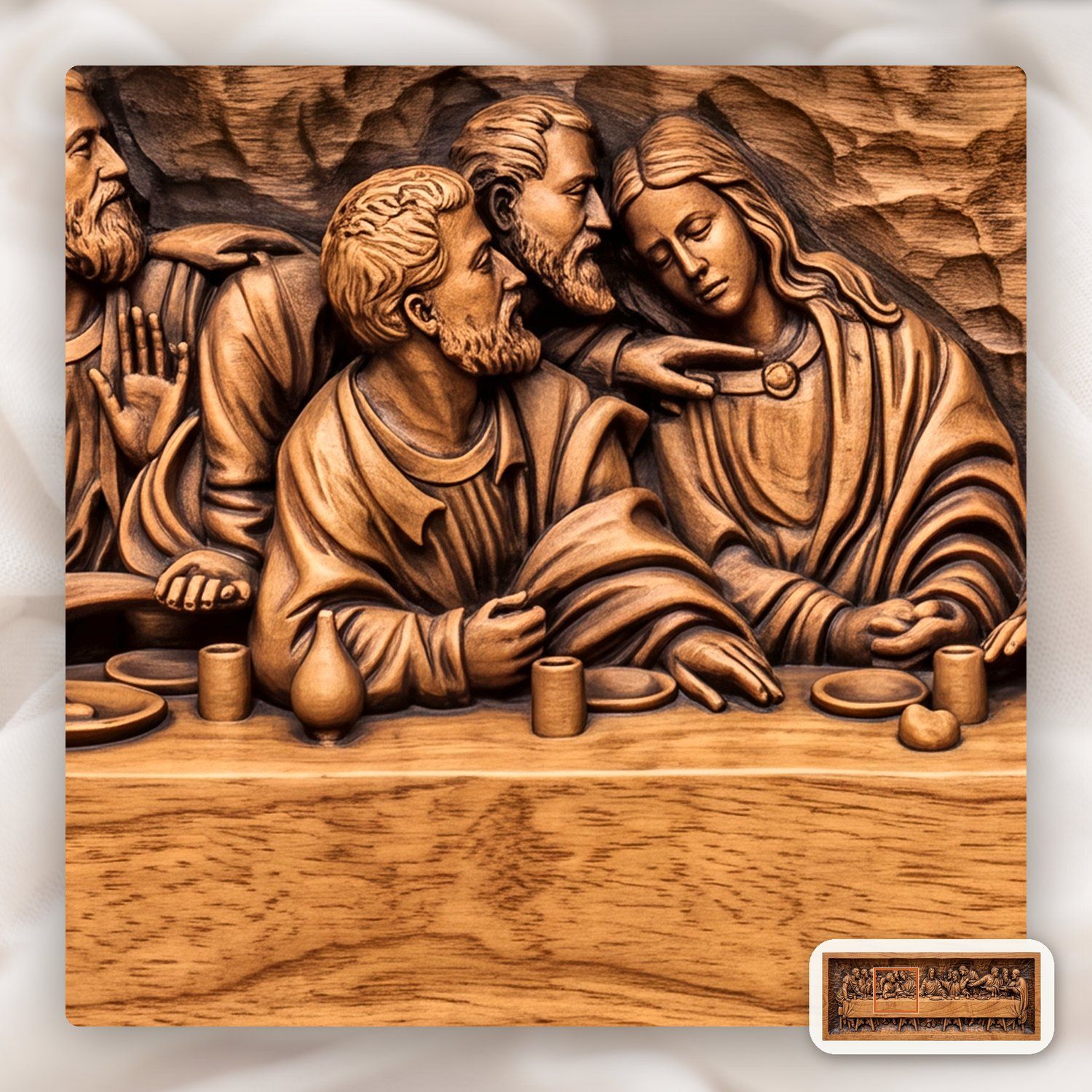 The Last Supper Scene CNC Relief STL bas-relief STL — view 13