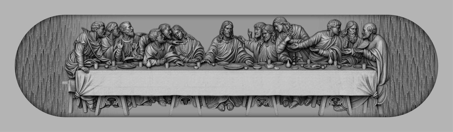 The Last Supper Scene CNC Relief STL bas-relief STL — view 14