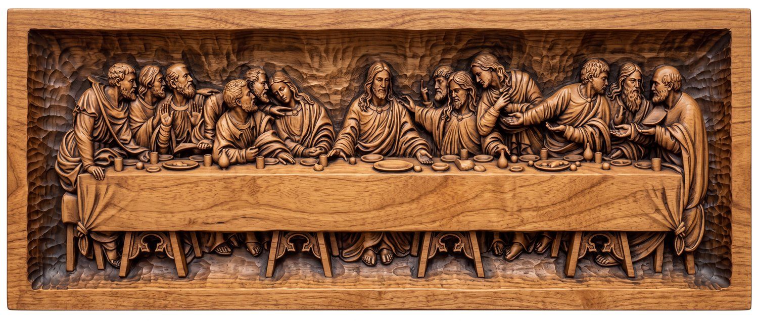 The Last Supper Scene CNC Relief STL bas-relief STL — view 16