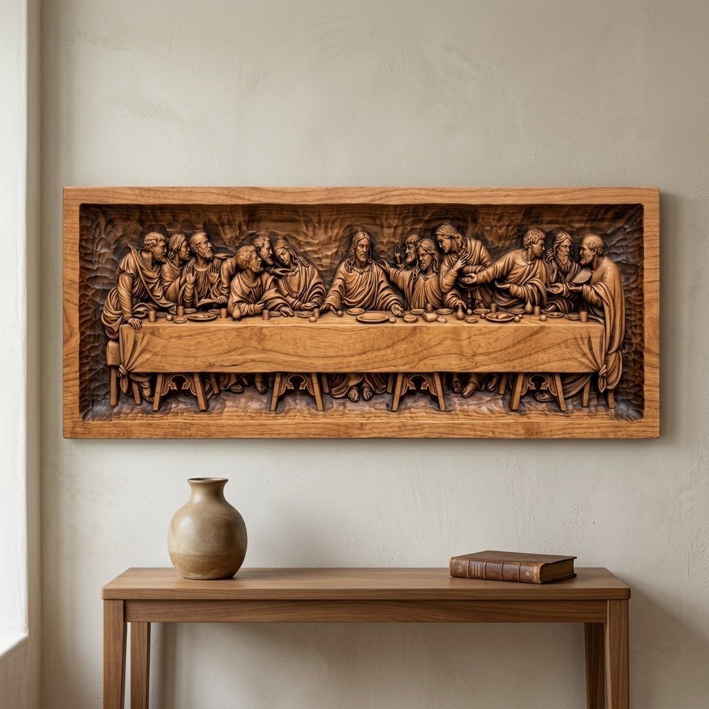 The Last Supper Scene CNC Relief STL bas-relief STL — view 17