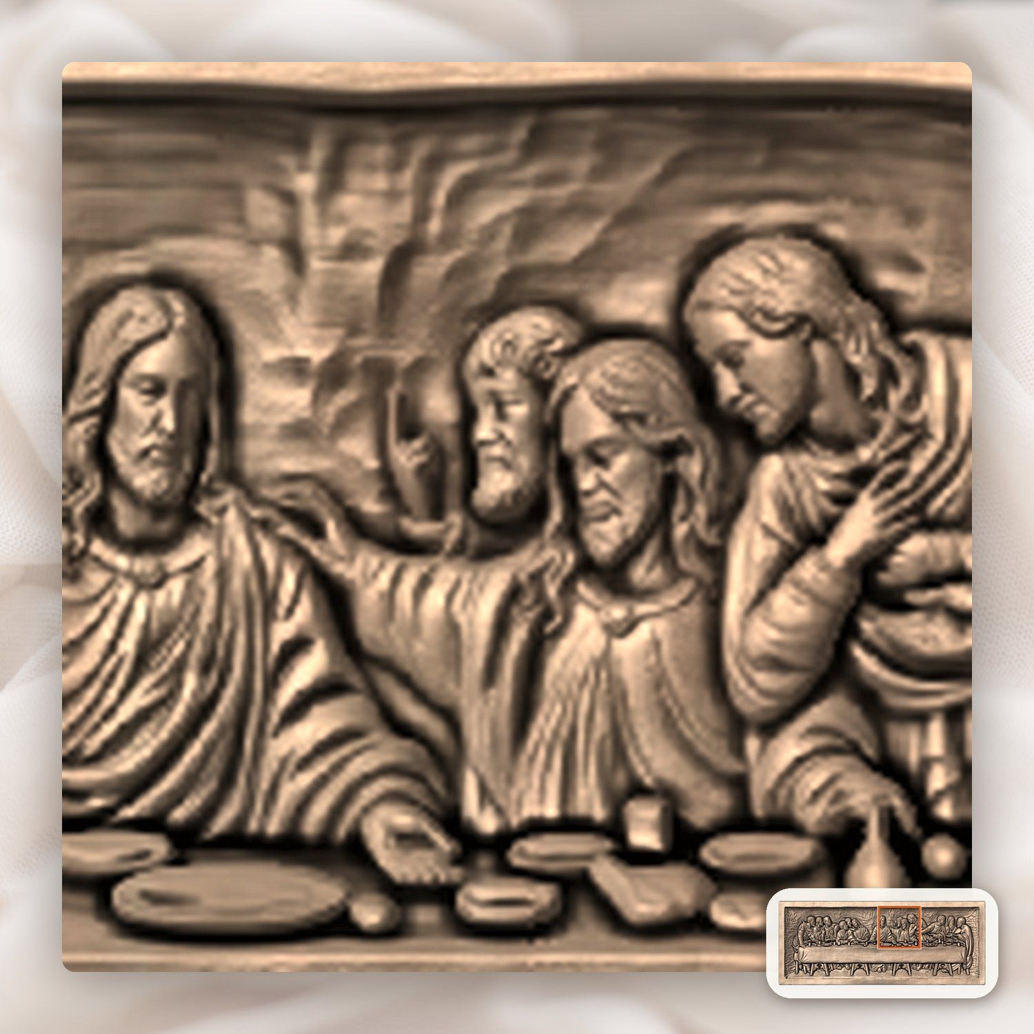 The Last Supper Scene CNC Relief STL bas-relief STL — view 7
