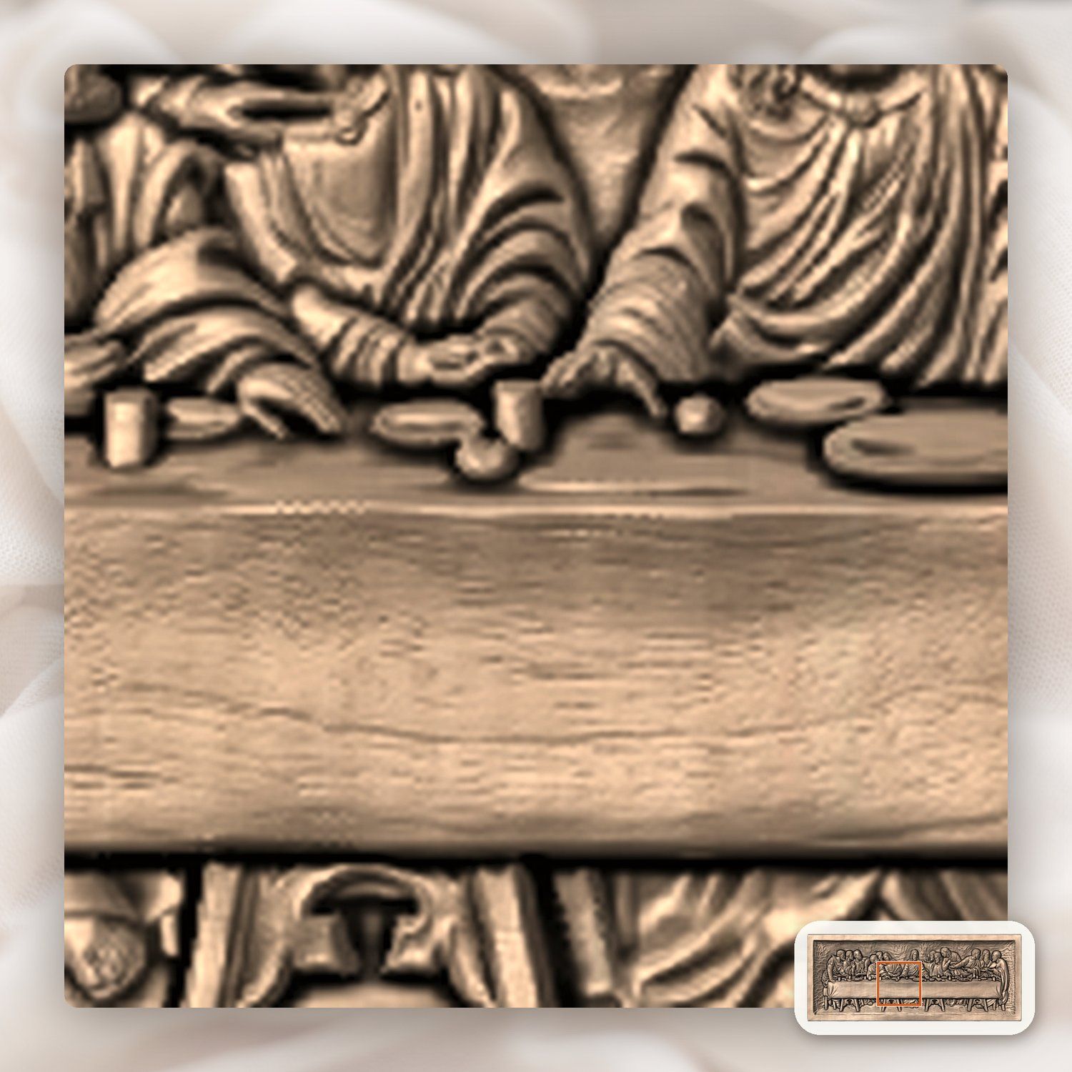 The Last Supper Scene CNC Relief STL bas-relief STL — view 8