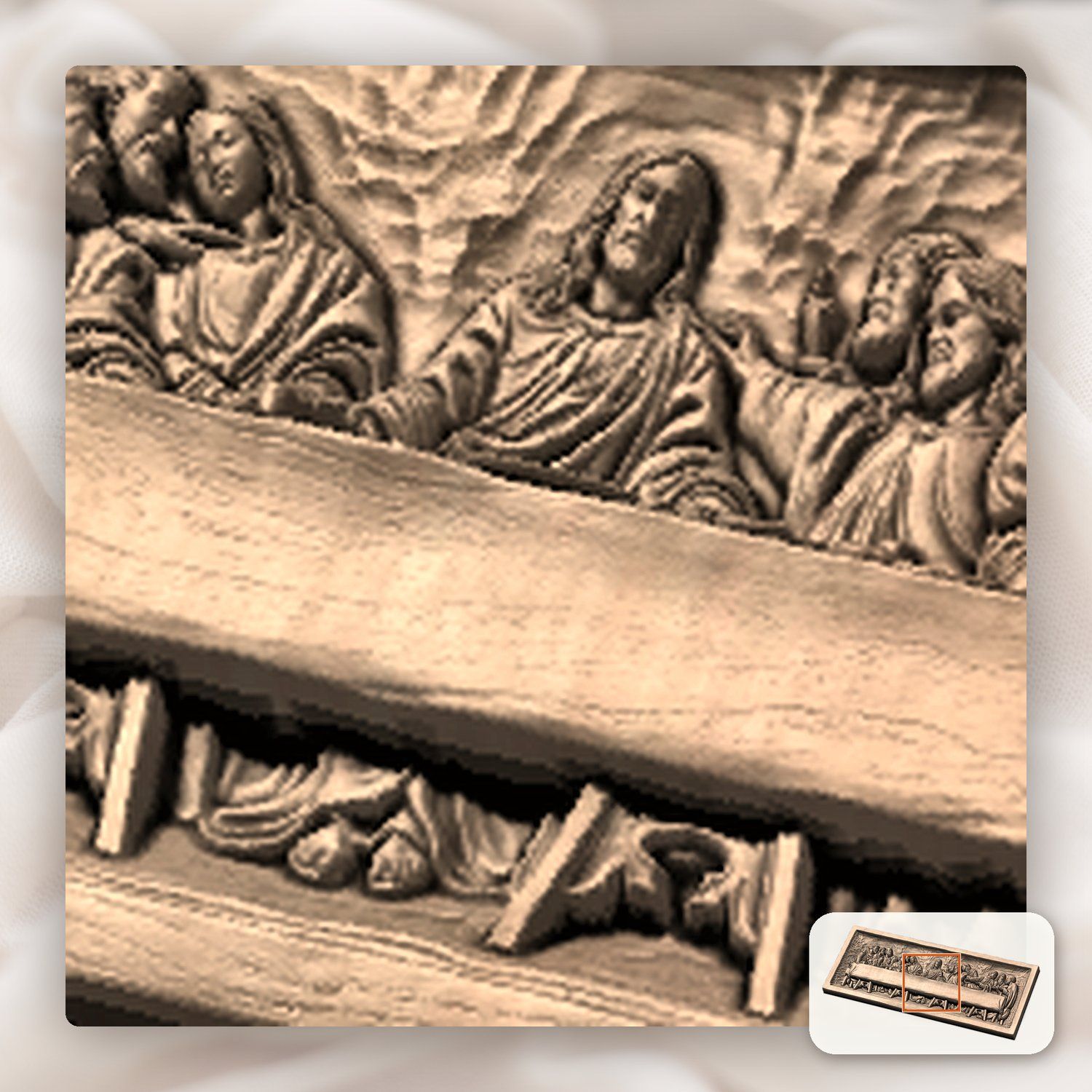 The Last Supper Scene CNC Relief STL bas-relief STL — view 9