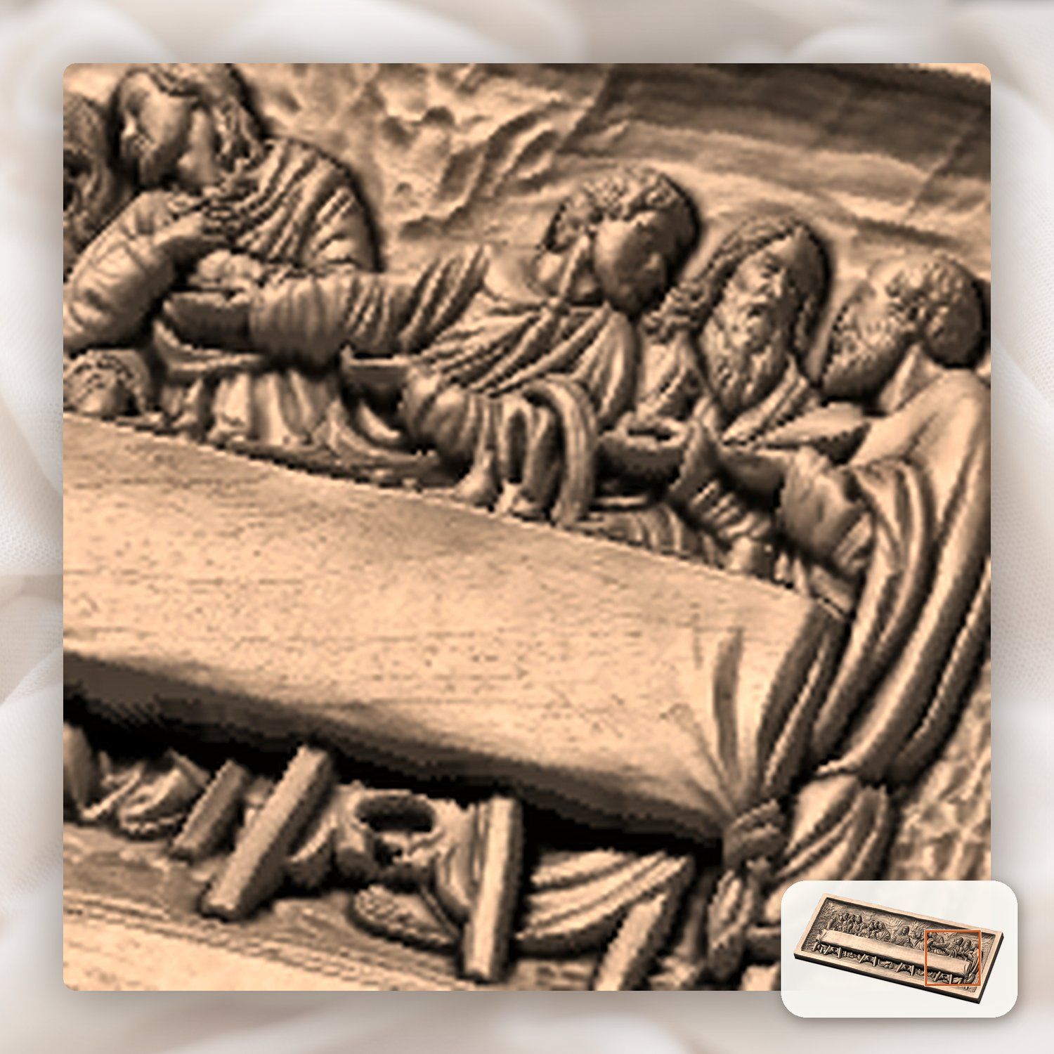 The Last Supper Scene CNC Relief STL bas-relief STL — view 10