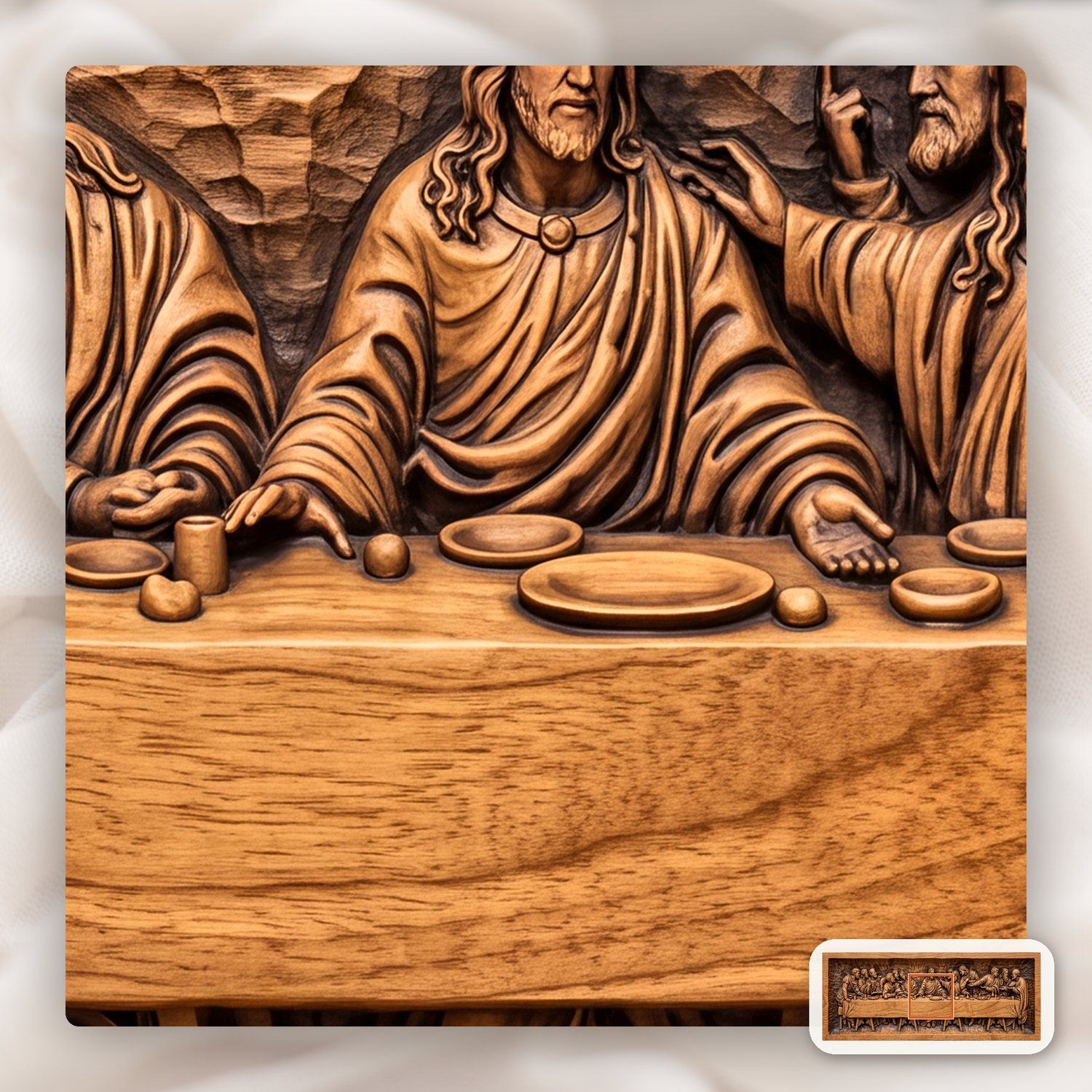 The Last Supper Scene CNC Relief STL bas-relief STL — view 12