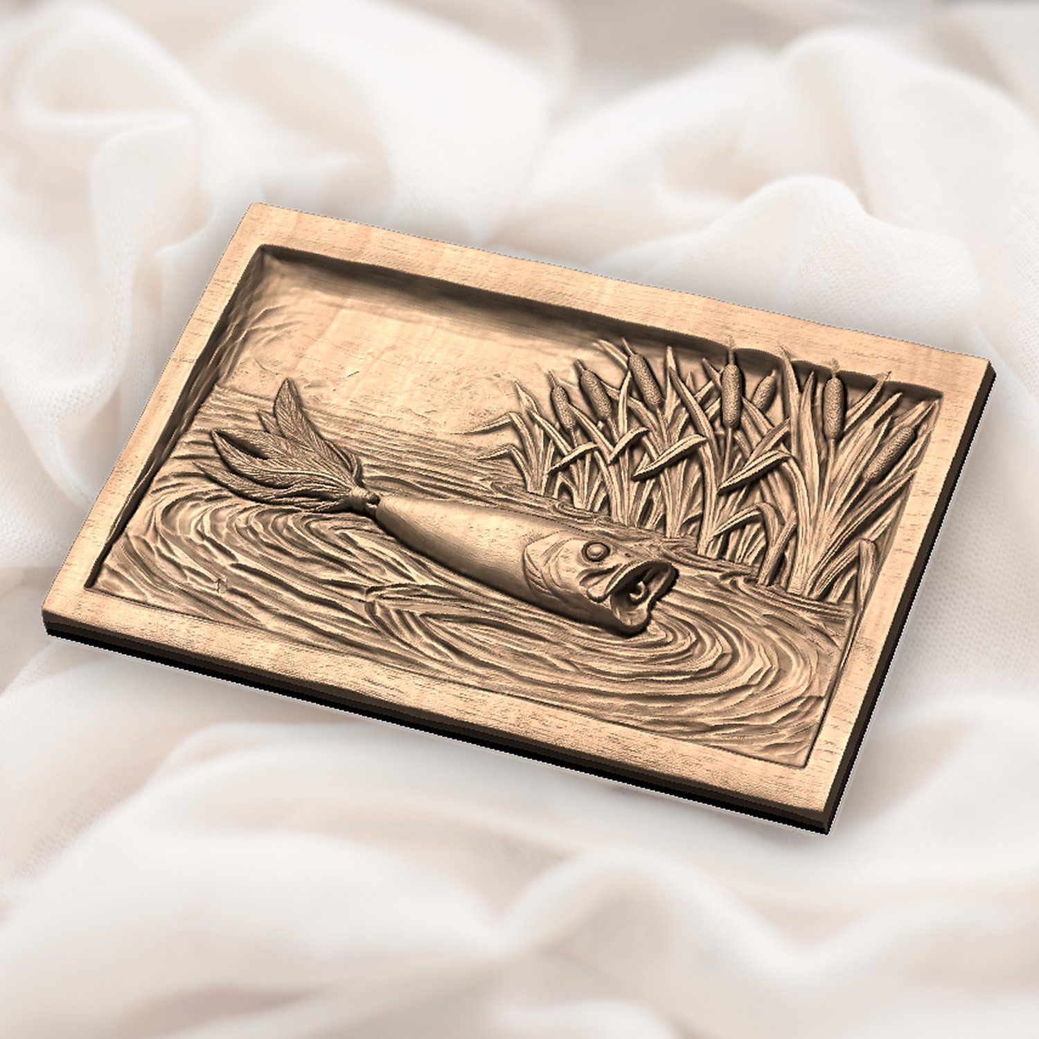 Topwater Popper Fishing Lure CNC Relief STL bas-relief STL — view 5