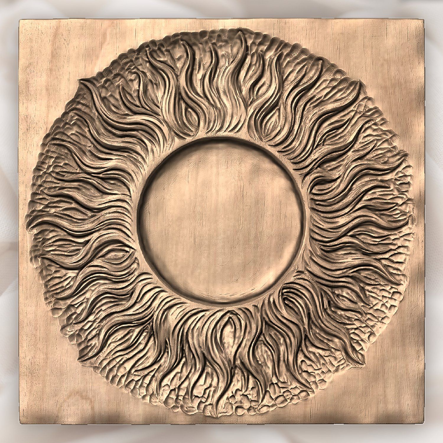 Total Solar Eclipse Sun Corona CNC Relief STL bas-relief STL — view 4