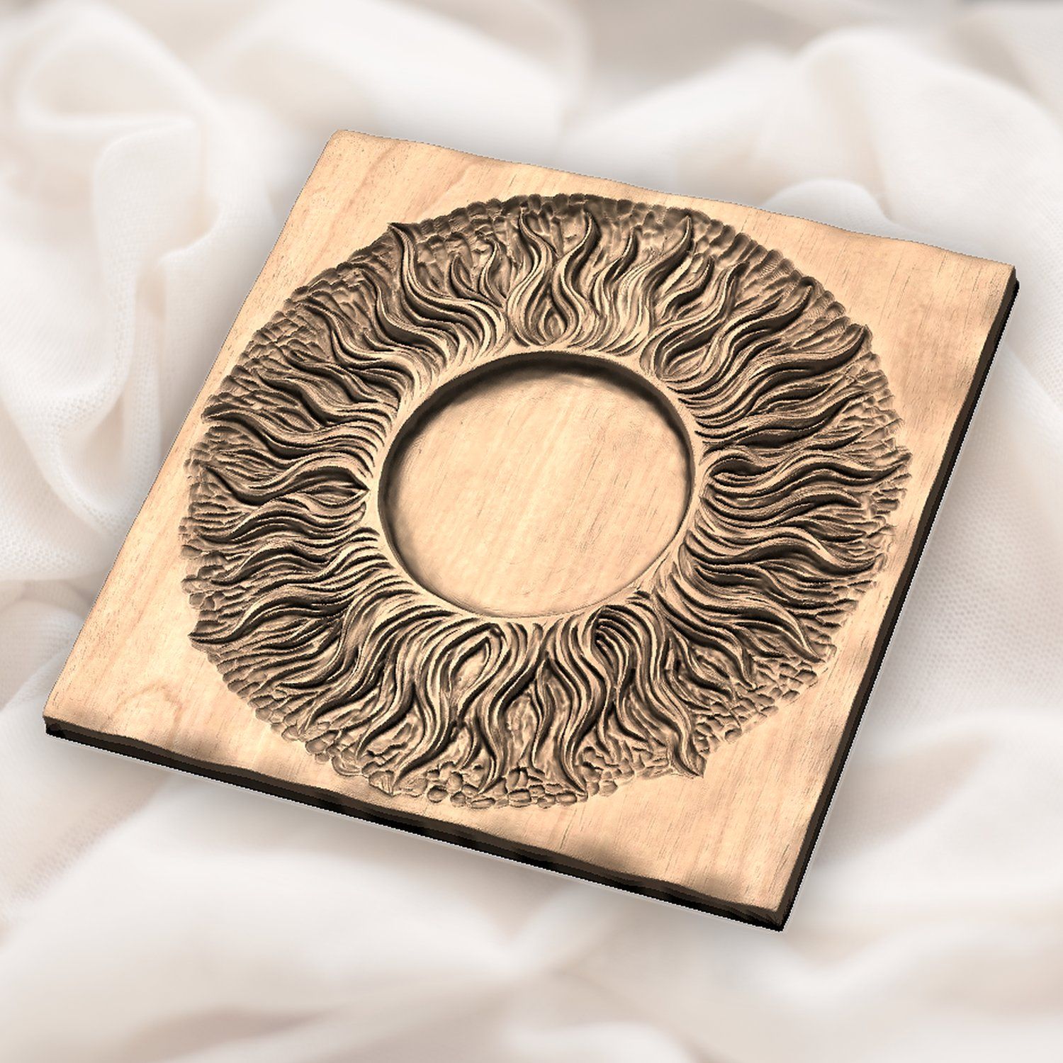 Total Solar Eclipse Sun Corona CNC Relief STL bas-relief STL — view 5