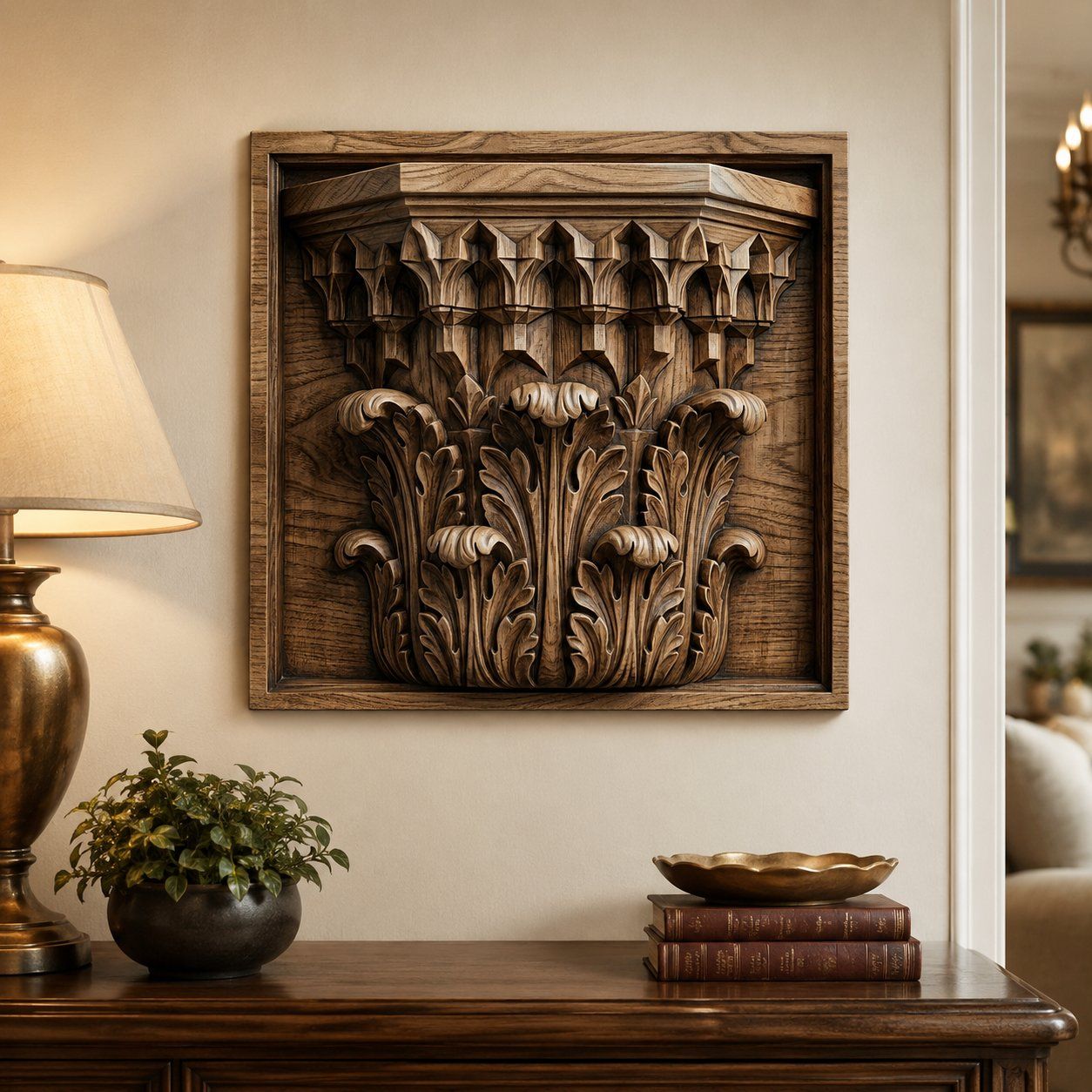 Traditional Acanthus Leaf Architectural Corbel CNC Relief STL bas-relief STL — view 5