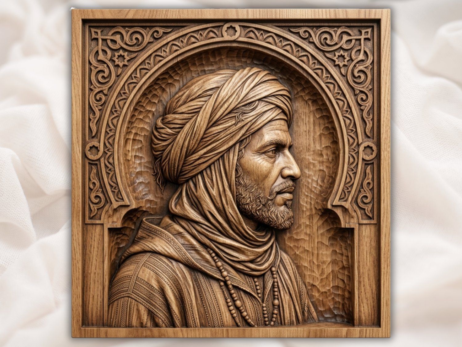 Traditional Berber Portrait CNC Relief STL bas-relief STL — view 2